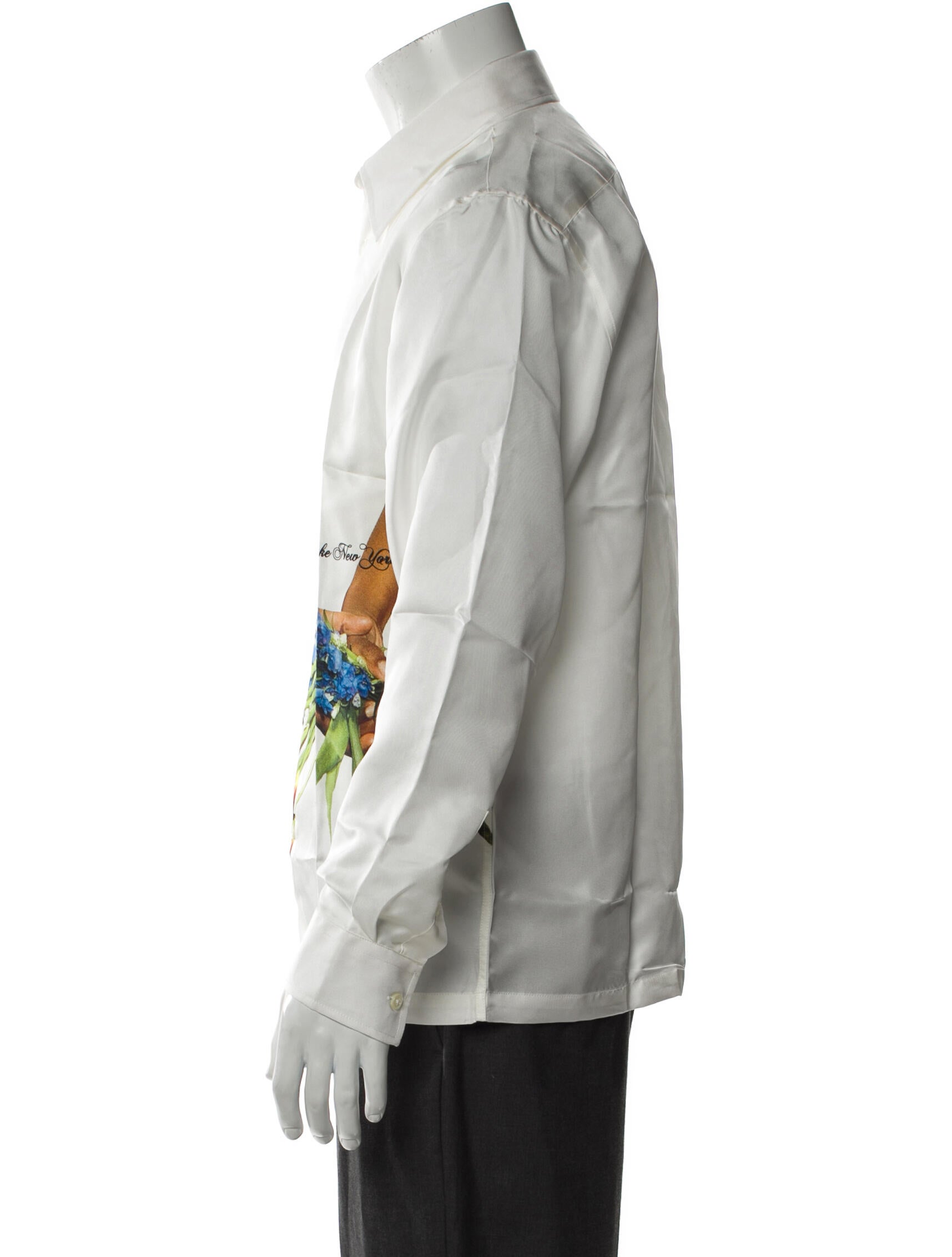 Awake NY Silk Graphic Print Dress Shirt